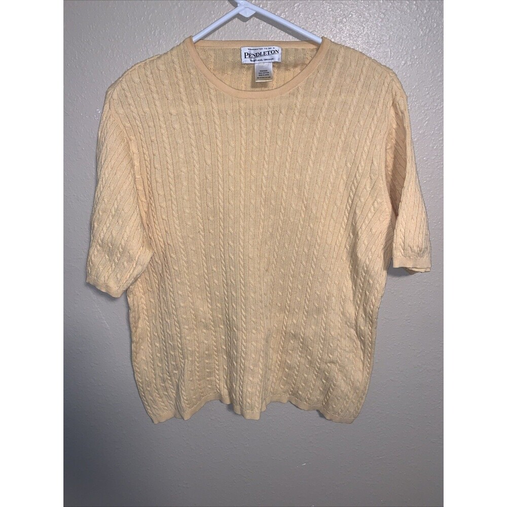 Pendleton Women’s Short Sleeve Shirt Size XL Yellow